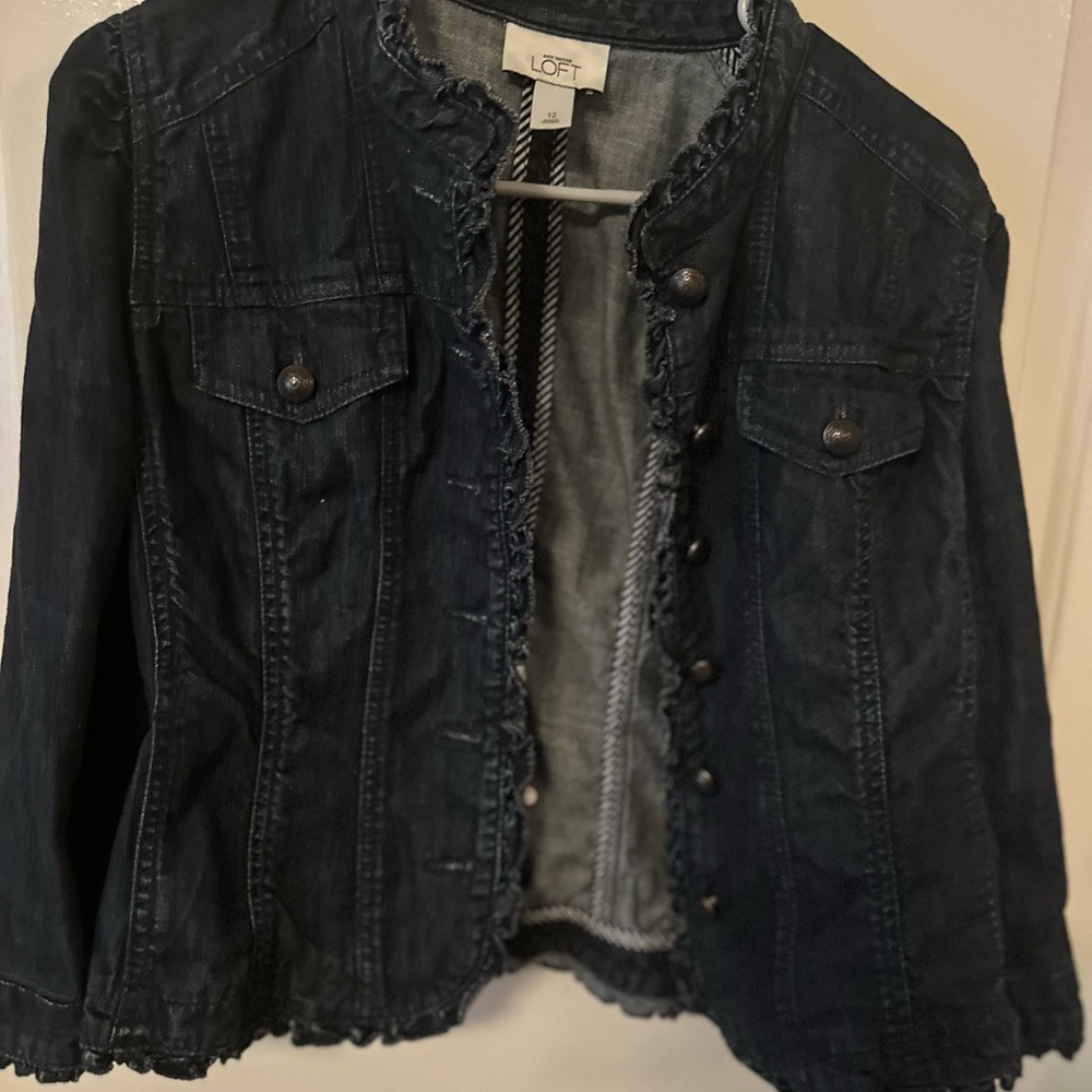 LOFT Dark Blue Jean Jacket